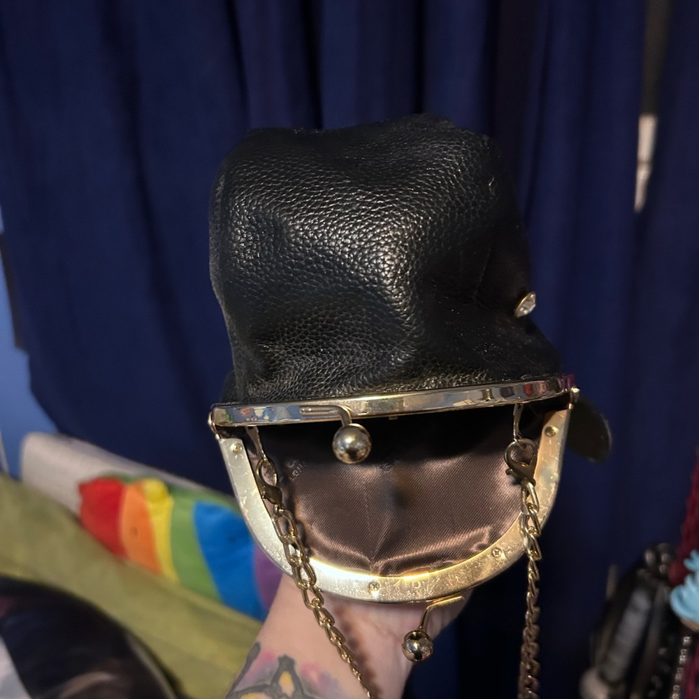 Dune London Black and Gold Whale shaped bag - Picture 3 of 6